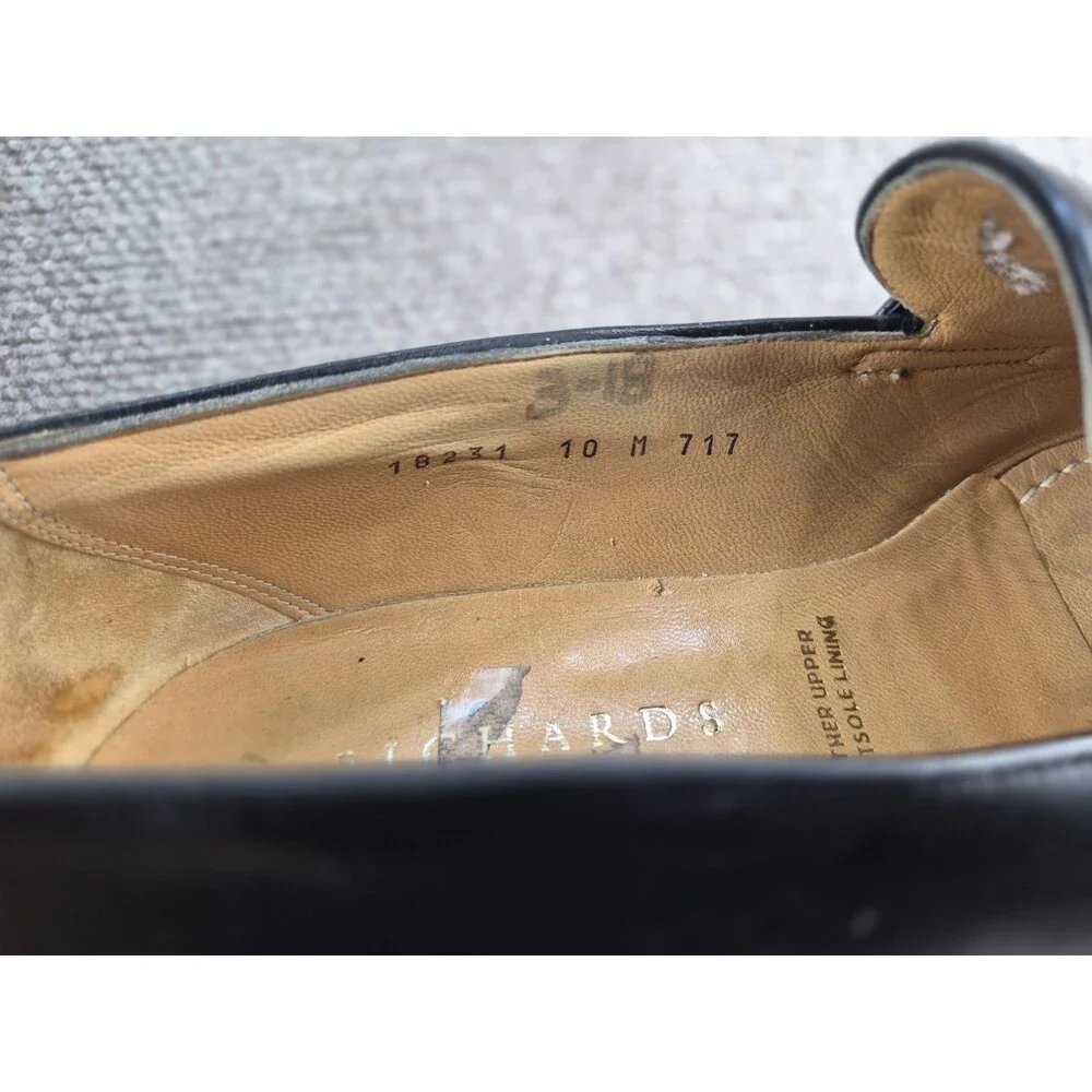 Gravati For Richards Store Shoes Men Sz 10M Black Leather Loafers Made in Italy